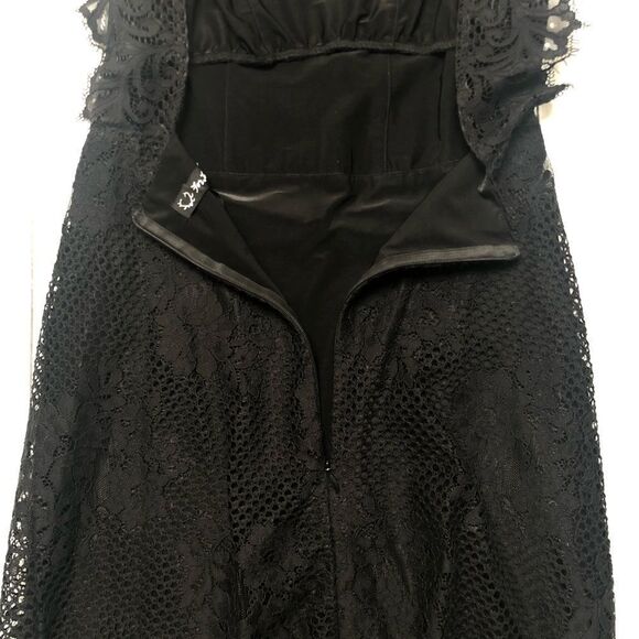 For Love and Lemons Lace Sleeveless Short Dress Black Size Small - Picture 4 of 6